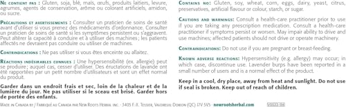 New Roots Herbal Huile de Lavande Bio D-Stress 60 Gélules Molles Approvisionnement de 60 Jours - Aide à Détendre le Corps et à Apaiser l'Esprit