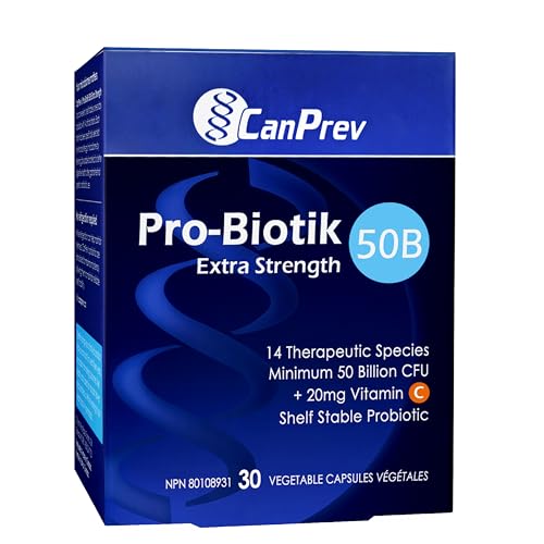 CanPrev - Pro-Biotik 50B Extra Strength - Helps to Support Immune Function and Promote a Favorable Gut Flora - Helps Support Intestinal Gastrointestinal Health