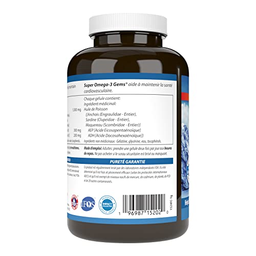 Carlson - Super Omega-3 Gems, 1200 mg Omega-3 Fatty Acids with EPA and DHA, Wild-Caught Norwegian Fish Oil Supplement, Sustainably Sourced Fish Oil Capsules, Omega 3 Supplements