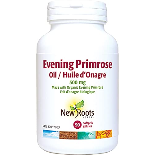 New Roots Herbal Evening Primrose Oil, 500 mg, 90 Softgels, 30 Day Supply