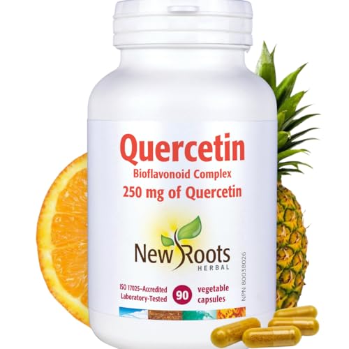 New Roots Herbal - Quercétine en capsules - Antioxydant d'origine végétale - Maintien d'une santé optimale, protection des capillaires, soutien des vaisseaux sanguins et de la circulation - Sans gluten et sans OGM