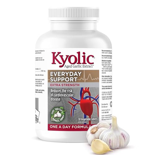 Kyolic Odourless Aged Garlic Extract - Extra Strength 1000mg - Cardiovascular Supplement - Kyolic Cardiovascular Health -Garlic Extract Supplement