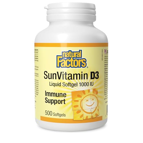 Natural Factors Vitamin D3 1000 IU, Softgels, Immune Support