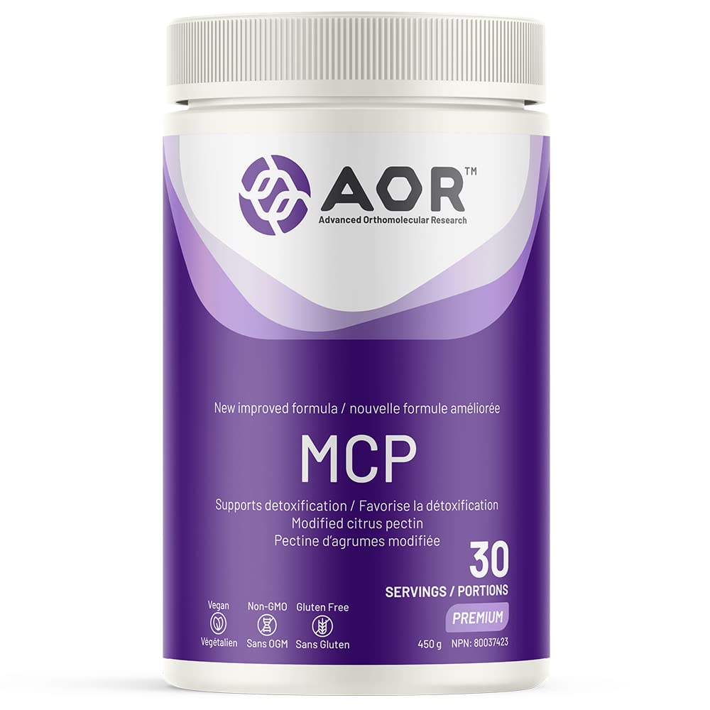 AOR MCP Poudre de pectine de citron modifiée 450 g, 30 portions – Aide à soutenir la détoxification – Soutient la fonction cellulaire, goût doux, excellente pour la santé digestive – Végétalien, sans OGM et sans gluten