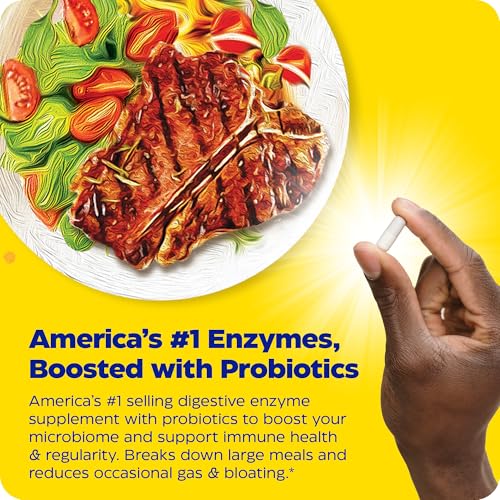 Enzymedica - Digest Gold + PROBIOTICS, 45 Vegan Capsules - Digestive Aid to Reduce Gas and Probiotics for GI Health - Indigestion, Bloating and Heartburn Relief - Non-GMO & Gluten-Free
