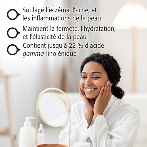 New Roots Herbal Borage Oil, Rich in Organic Gamma-Linolenic Acid, Essential Fatty Acids for Skin Nourishment, Supports Skin Hydration, Elasticity and Natural Balance