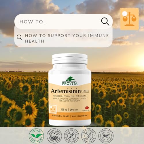 Artemisinin Pro™ - Remède par Provita | Artemisia Annua ou Armoise annuelle | Extrait 50:1 | Soutient le système immunitaire | Régule l'immunité | Basé sur la médecine traditionnelle chinoise