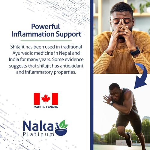 Naka Platinum Shilajit Testosterone, 250mg, Support Normal Free and Total Testosterone Levels in Men, 3rd Party Lab Tested, Made in Canada