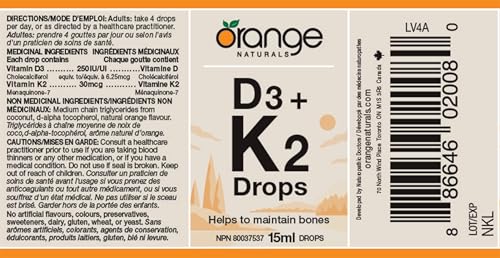 Orange Naturals - Vitamine D3+K2