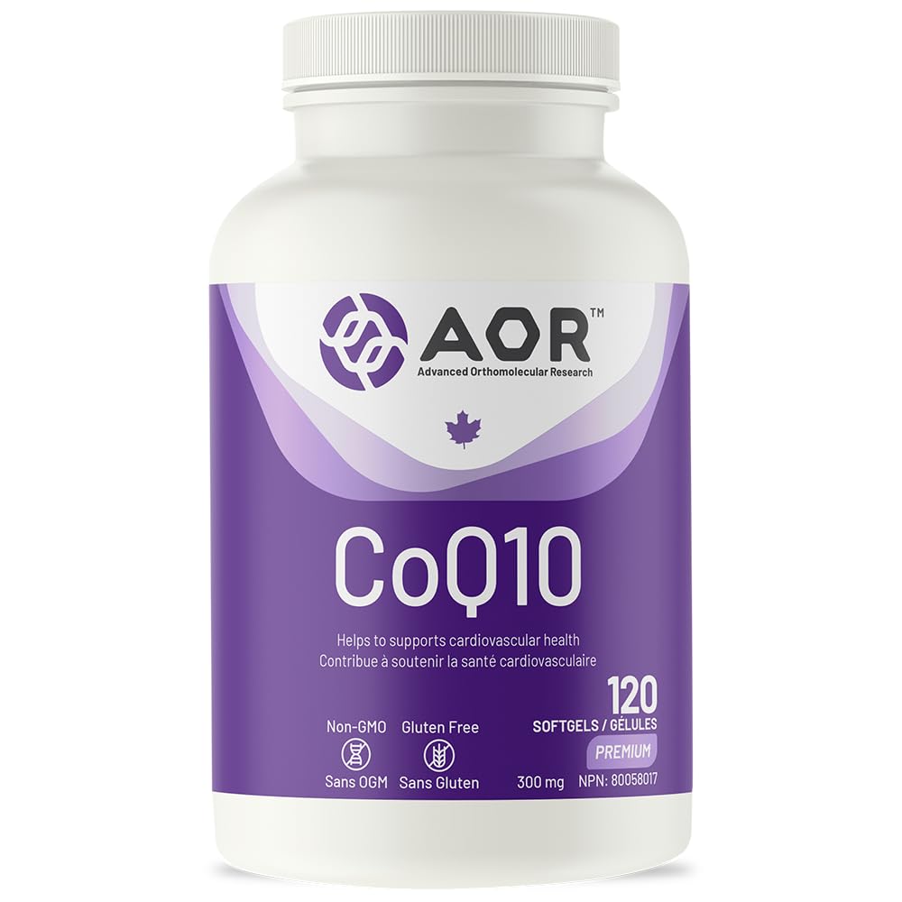 AOR CoQ10 300mg, Non GMO, Gluten Free, 120 Softgels, 120 Day Supply
