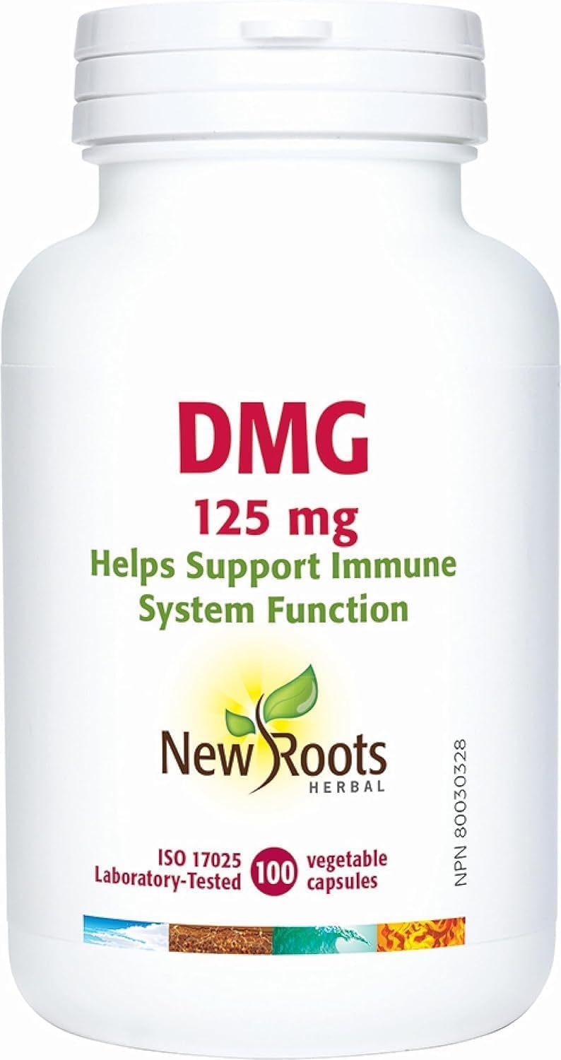 New Roots Herbal DMG, Glycine, Immune Support, 125 mg, 100 Capsules