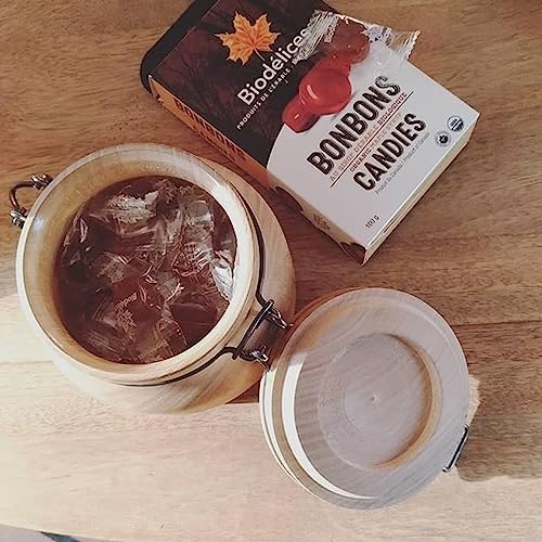 Biodélices Organic Canadian Maple Candy, Individually Wrapped, Quebec, 100g