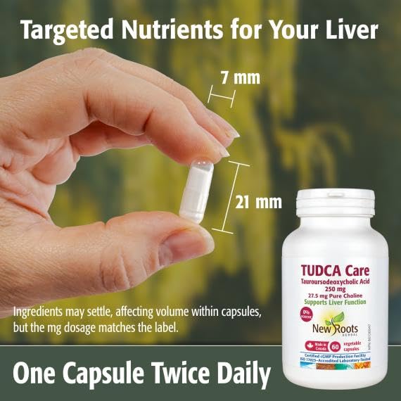 New Roots Herbal TUDCA Care TUDCA Supplement, 60 Veg Capsules