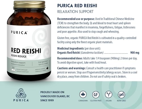 PURICA - Reishi Rouge - Champignons micronisés - Aide à la relaxation