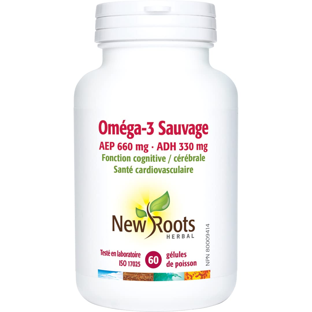 New Roots Herbal - Oméga-3 Sauvage AEP 660mg - ADH 330mg