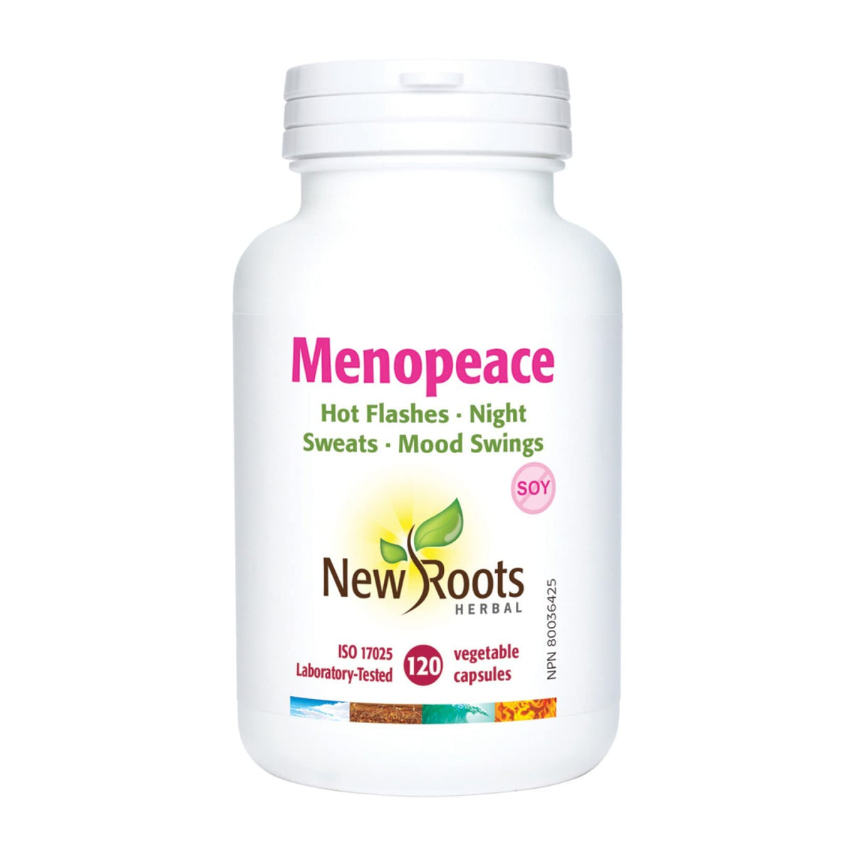 New Roots Herbal Menopeace Black Cohosh, Menopause, Non GMO, 120 Capsules