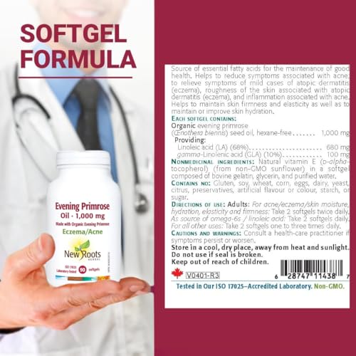 New Roots Herbal - Huile d'onagre 1 000 mg