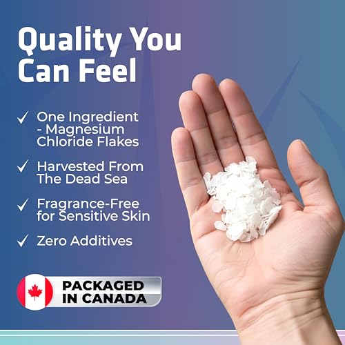 SeaMAG Magnesium Bath Salt, Alternative to Epsom Salt - 100% Pure & Natural Magnesium Flakes from The Dead Sea | High Absorption Flakes for Relaxation & Wellness