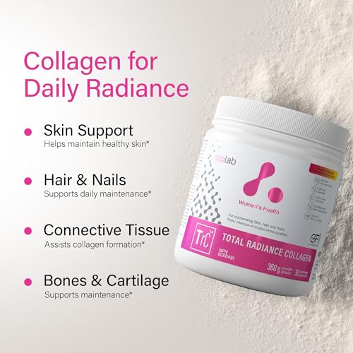 ATP LAB - Total Radiance Collagène 360g - Poudre de protéines de collagène pour femmes - Pour la peau, les cheveux et les ongles - Suppléments de collagène pour femmes