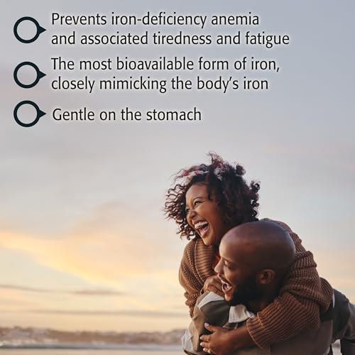 New Roots Herbal Supplément de fer héminique, 30 gélules végétales, fer et vitamine C pour une meilleure absorption, favorise le taux de fer et la fonction des globules rouges, sans OGM, doux pour la digestion et facile à prendre