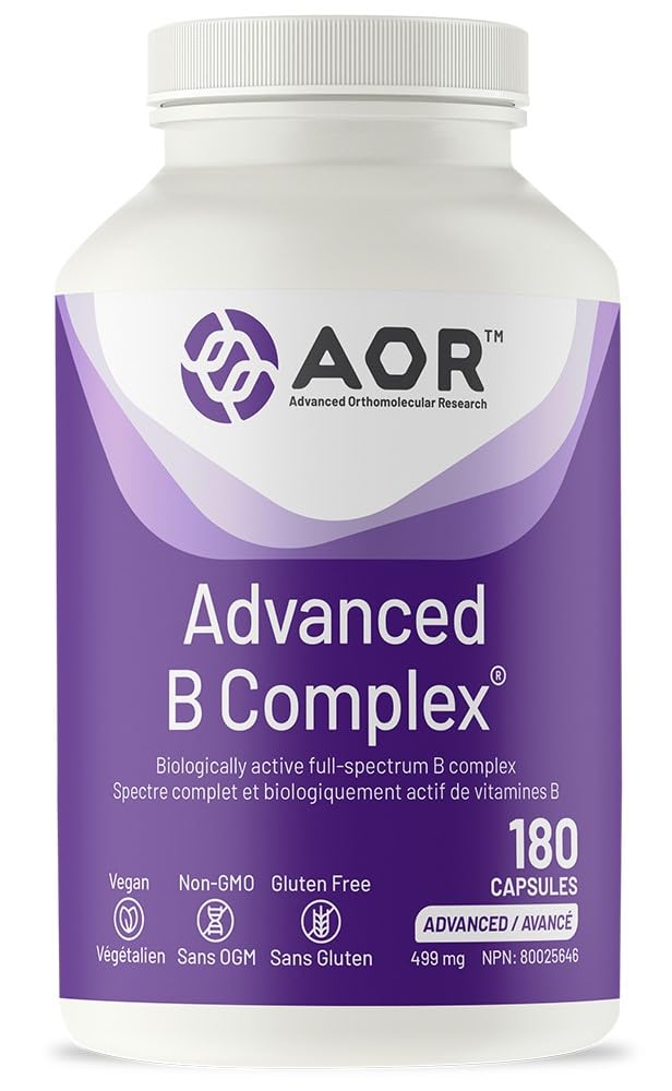 AOR Advanced Vitamin B Complex Capsules, Activated Forms, 180 Capsules