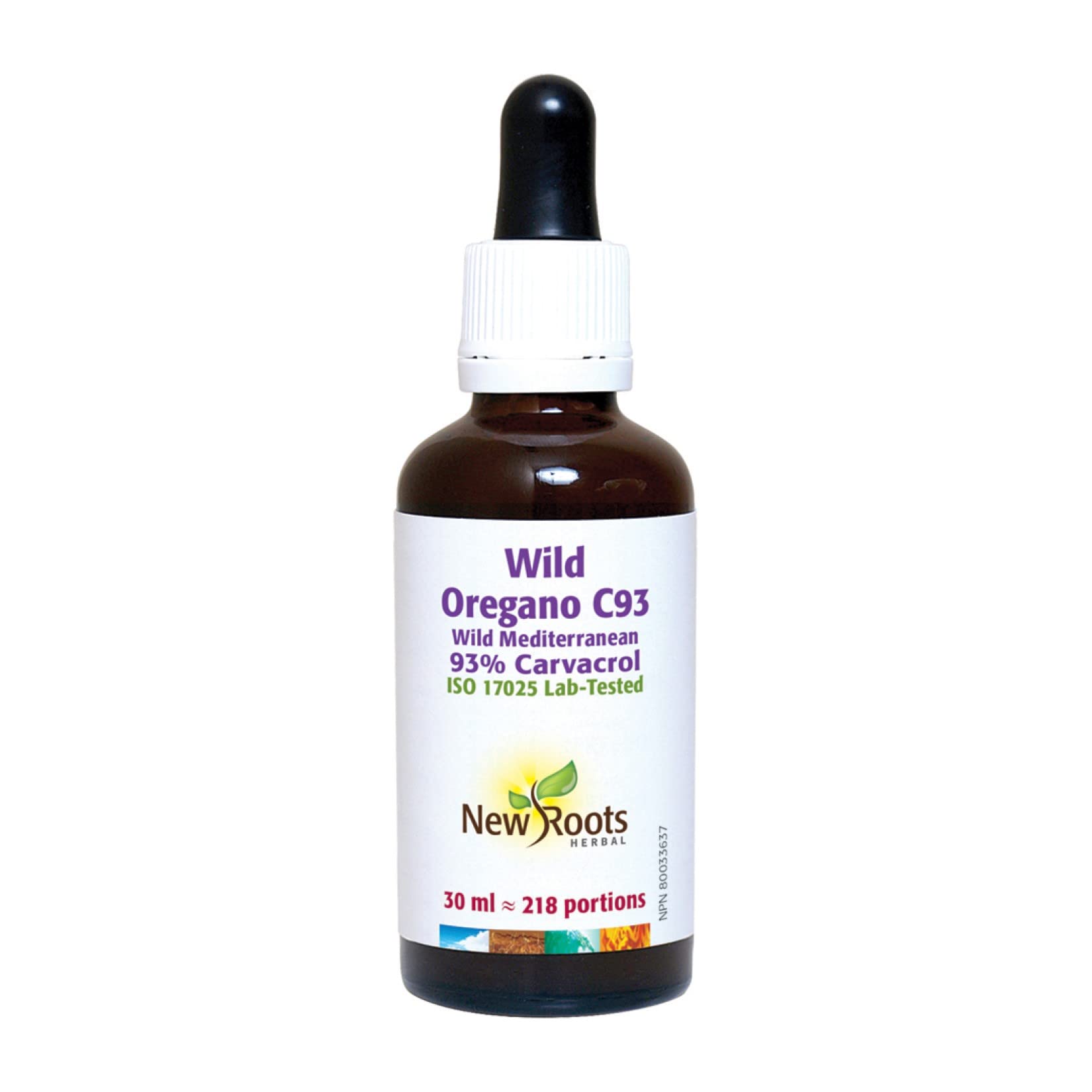 New Roots Herbal - Wild Oregano C93, 15ml Liquid Drops 109-Servings - Wild Mediterranean 93% Carvacrol - Organic Olive Oil Blend - Steam-Distilled, Wild-Crafted Oregano Oil from Origanum Minutiflorum