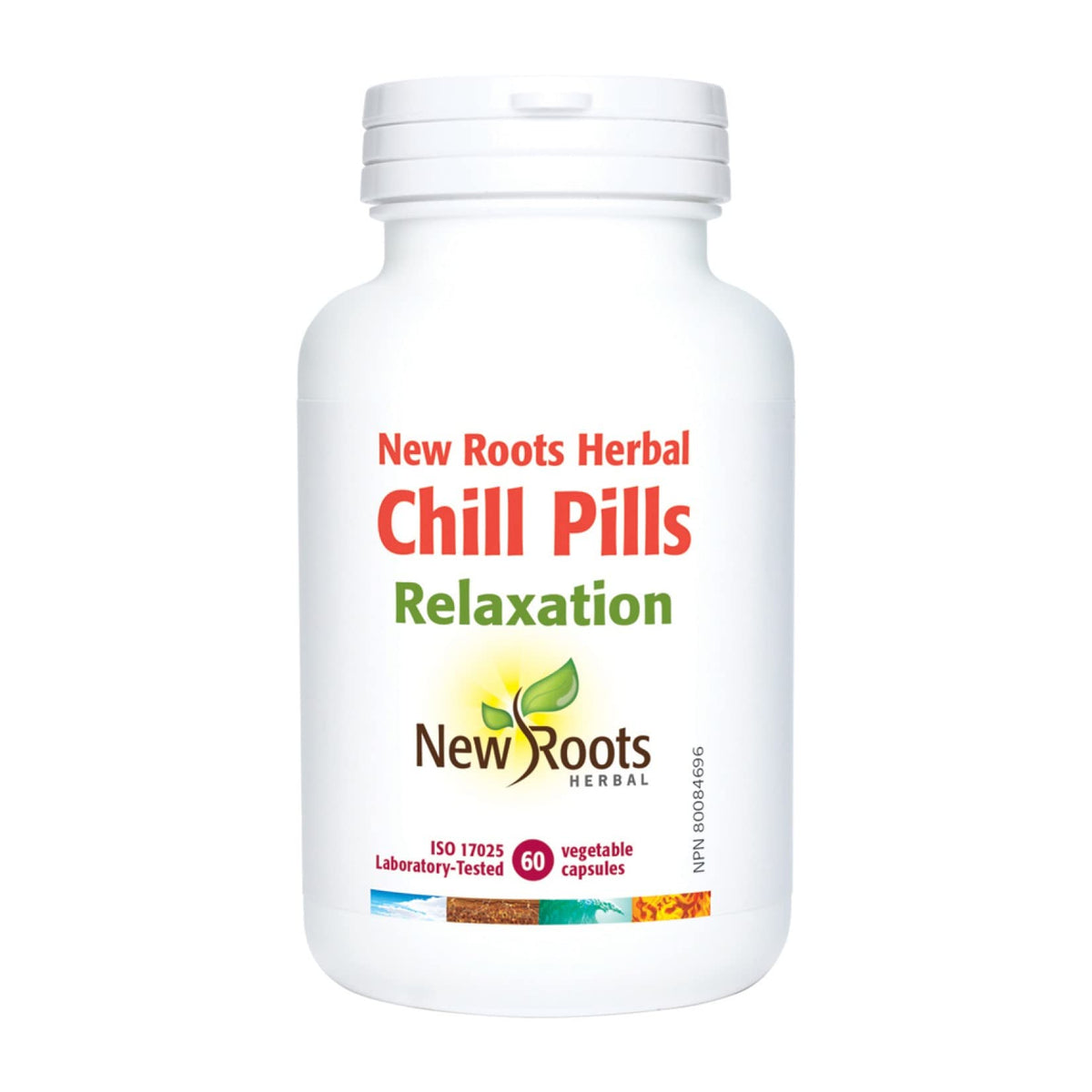 New Roots Herbal Chill Pills, Ashwagandha, B Complex, 60 Capsules