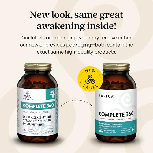 PURICA - Champignons micronisés Complete 360 - Soulagement de la pression et soutien immunitaire