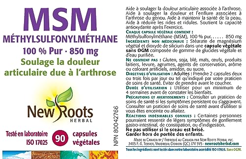 New Roots Herbal - MSM 850mg