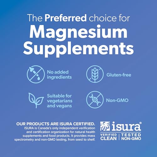 Preferred Nutrition Magnesium Bisglycinate 200 mg, Veg Caps, Elemental Magnesium, Maintains Proper Muscle Function, Proudly Canadian