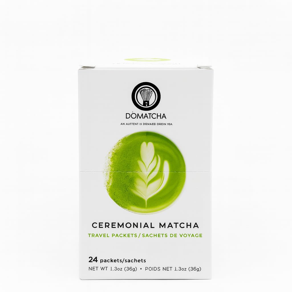 DoMatcha Organic Ceremonial Grade Matcha Powder, 36 g, 24 Travel Packets