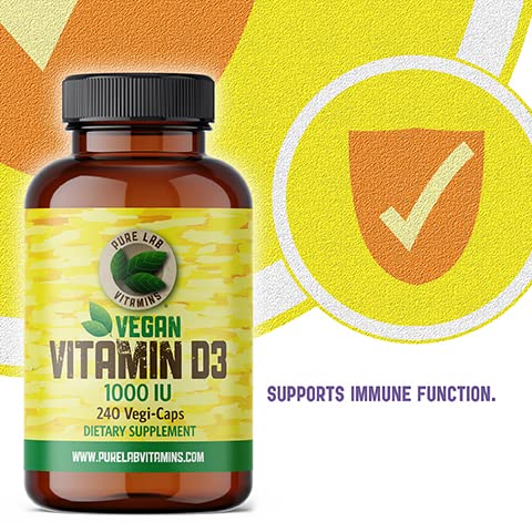 Pure Lab Vitamins Vitamin D3 1000 IU - 240 Vegi-Caps