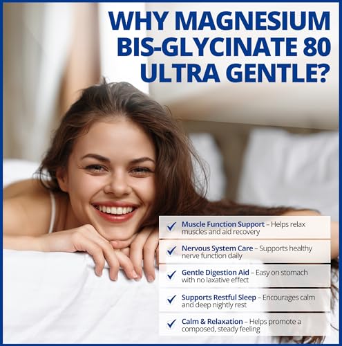 CanPrev Bis-Glycinate de Magnésium 80 Ultra Doux l Soutient la production d'énergie l Os, dents et muscles solides l Favorise la relaxation