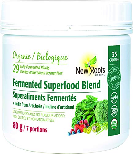 New Roots Herbals Fermented Superfood Blend, No Flavour Added, Ginger, 230g