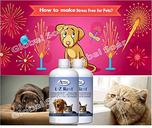 Favorise et Améliore le Comportement Relaxé des Animaux/Tonique Apaisant pour le Stress et l'Anxiété des Animaux - Omega Alpha E-Z Rest - 500ml