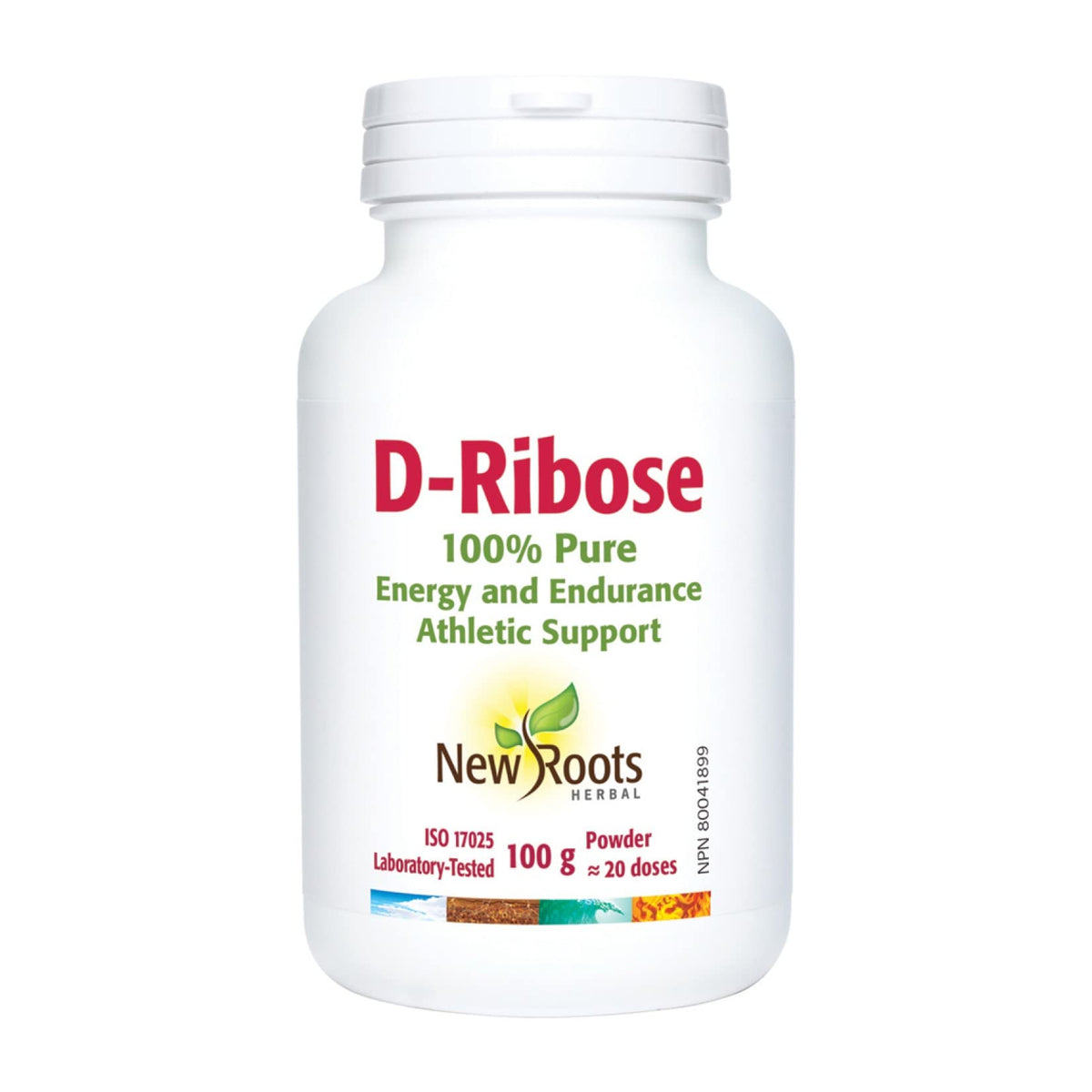 New Roots Herbal D Ribose Powder, ATP Support, Non GMO, 100 g, Unflavoured