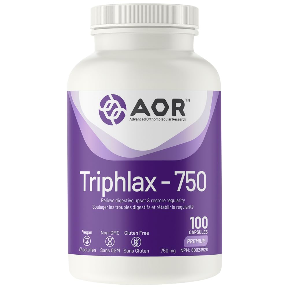 AOR Triphlax 750mg 100 gélules – Complément ayurvédique Triphala pour la santé digestive, la régularité intestinale et le nettoyage du côlon, sans gluten, sans OGM et végétalien – Extraits d'Haritaki, d'Amla et de Bibhitaki