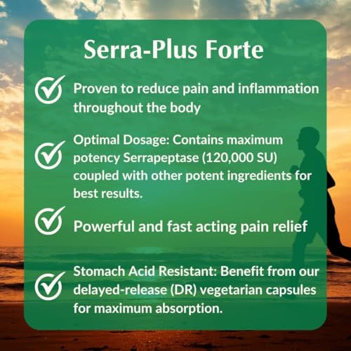 Serra-Plus fast relief for pain and inflammation, Canadian Made by Provita Nutrition