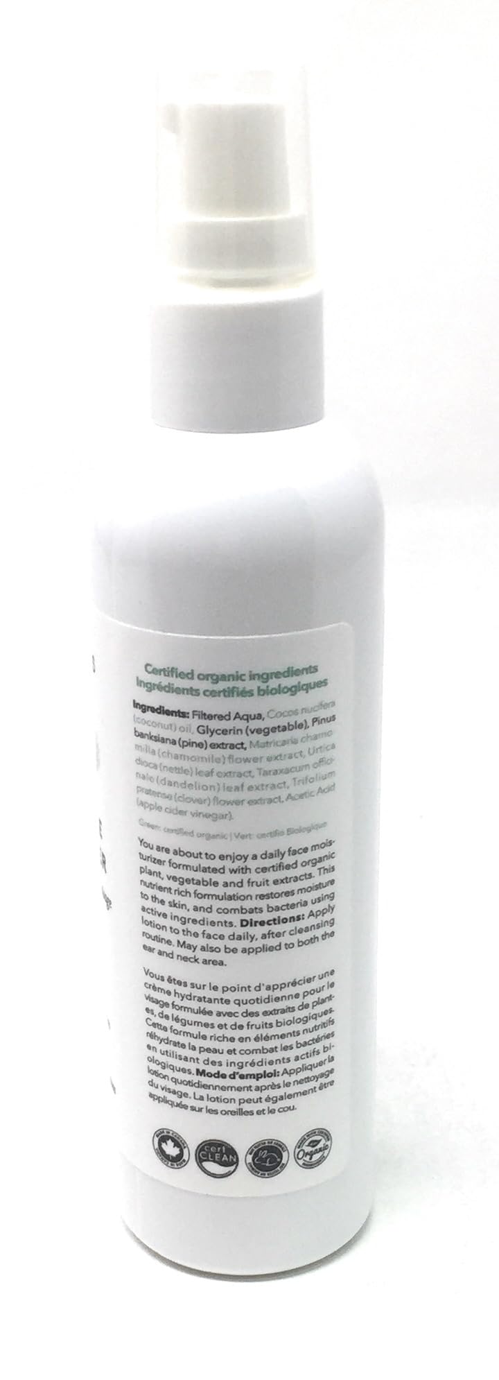 Carina Organics Unscented Face Moisturizer, 120 Milliliters