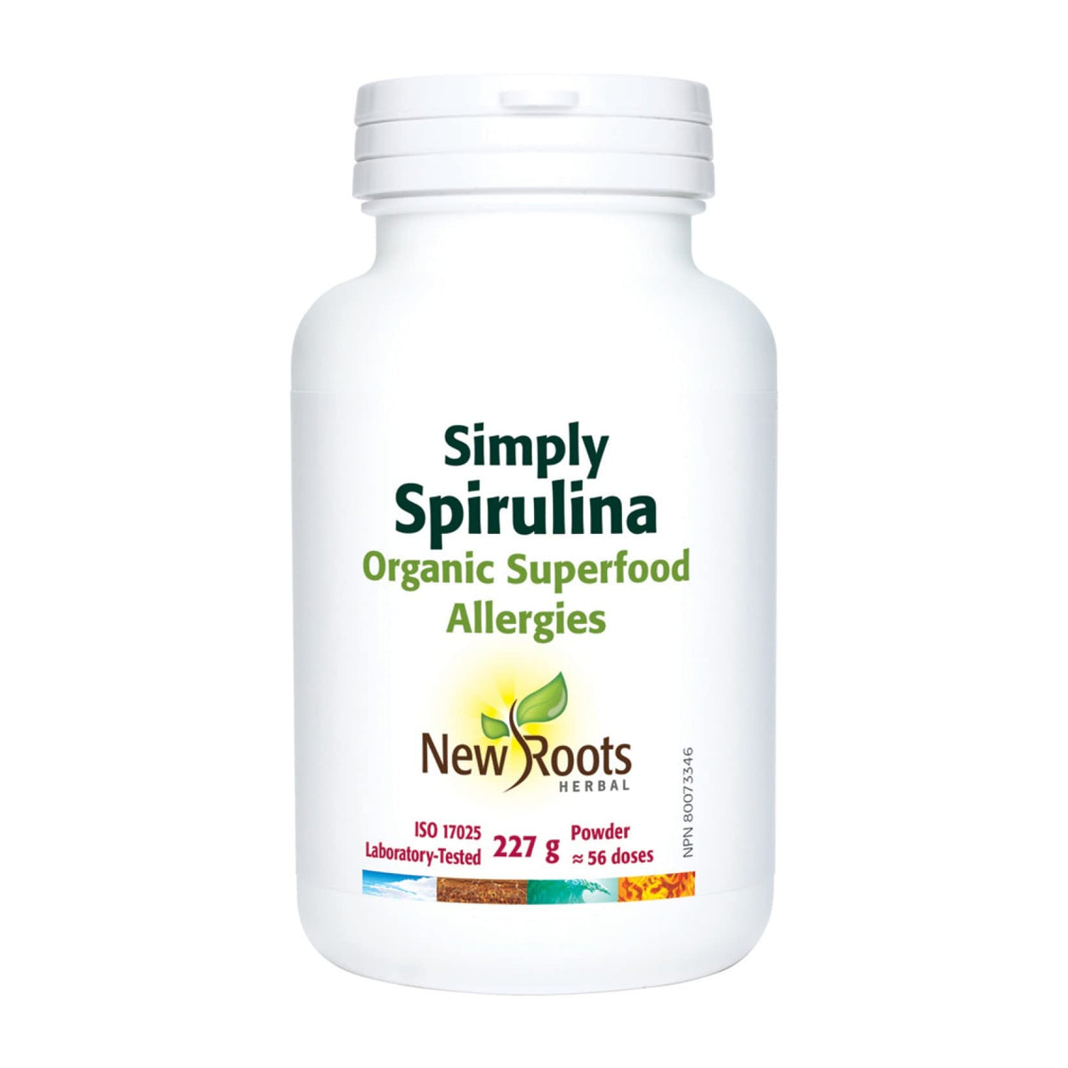 New Roots Herbal Spirulina Powder, No Additives, 227g, 56 Servings