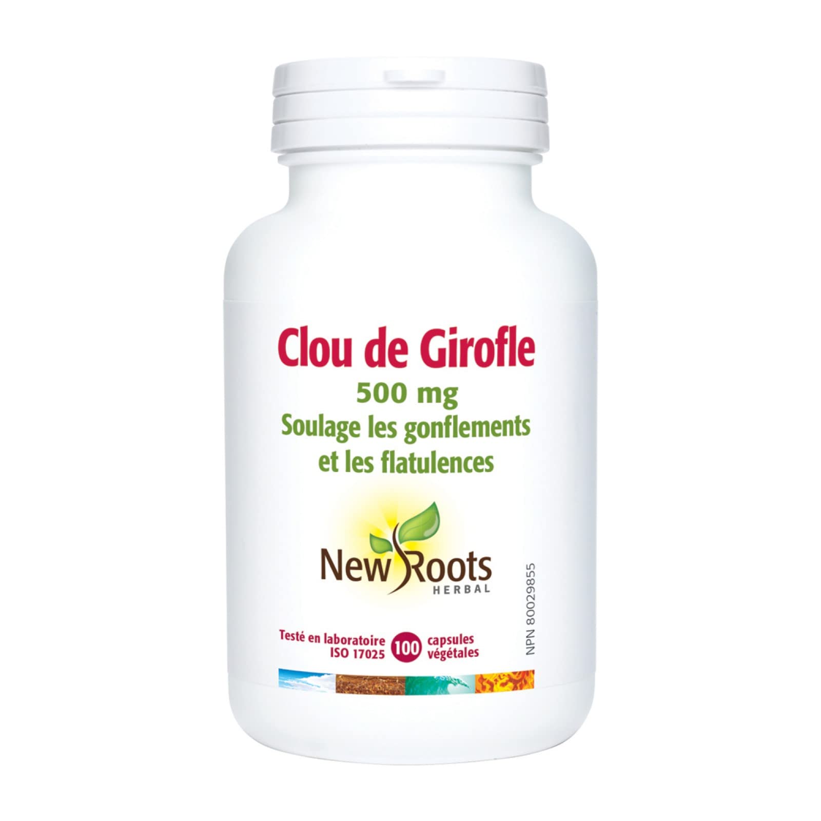 New Roots Herbal Girofle 500mg 100 Gélules Végétales 100 Jours, Traditionnellement Utilisé pour le Confort Digestif et l'Équilibre Intestinal pour Soutenir l'Harmonie d'un Intestin Sain
