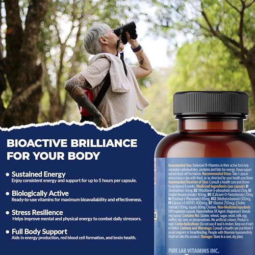 Pure Lab Vitamines | Complexe B bioactif à libération lente