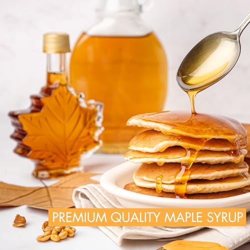 Biodélices 100% Pure Organic Maple Syrup - Grade A - Quebec's Finest in Elegant Maple Leaf Bottle