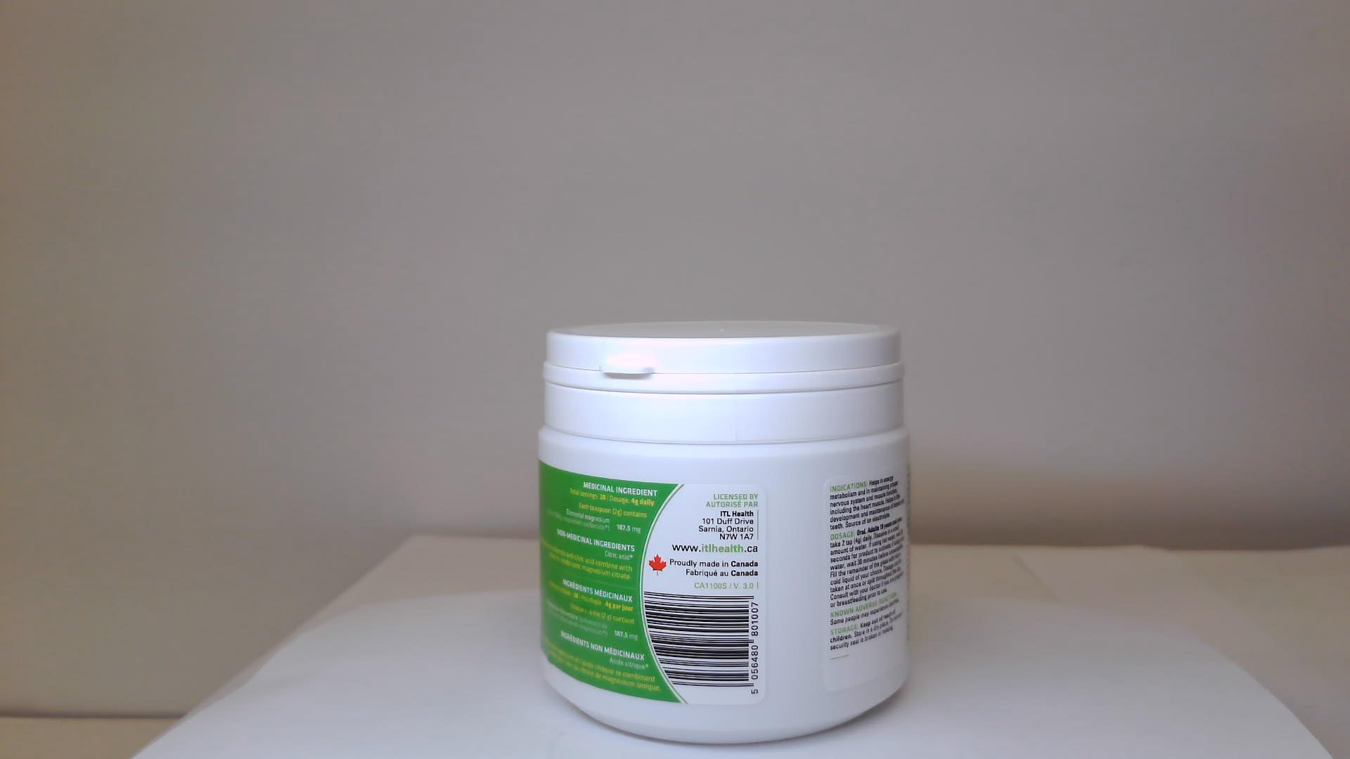 MAG365 ITL Health Ionic Magnesium Citrate 150g Powder 38-Servings, Unflavored - Natural Citrus Taste - Magnesium for Balanced Metabolism and Support Strong Bones - Muscle Function and Heart Wellness