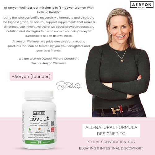 Möve it Travel All-Natural Laxative Free Stool Softener by Aeryon Wellness | IBS Relief with Digestive Enzymes | Provides Bloating Relief, Restores Gut health | Natural Colon Cleanser | Laxatives for Constipation |Travel Pack 12 Capsules