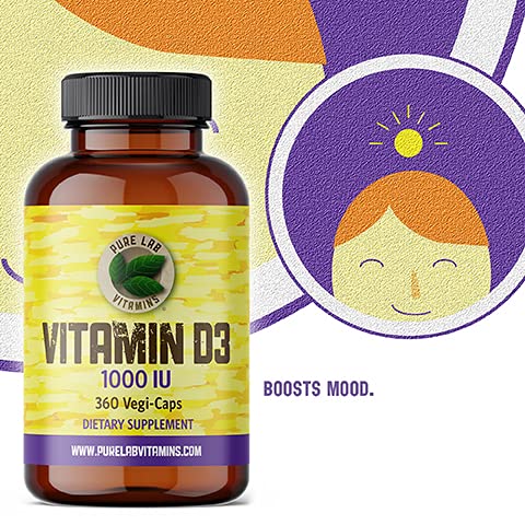 Pure Lab Vitamins Vitamin D3 1000 IU - 360 Vegi-Caps