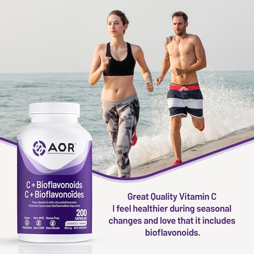 AOR - C+ Bioflavonoïdes 925 mg, 100 capsules - Supplément de vitamine C acide ascorbique avec bioflavonoïdes d'agrumes - Soutien cérébral, santé cardiaque, soutien immunitaire, santé vasculaire et cicatrisation des plaies