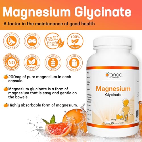 Orange Naturals Magnésium Glycinate 200mg
