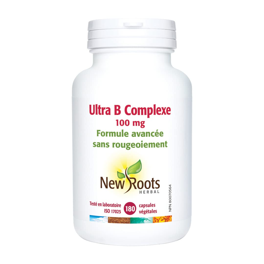 New Roots Herbal Ultra B Complex Supplement, Flush Free, 180 Capsules