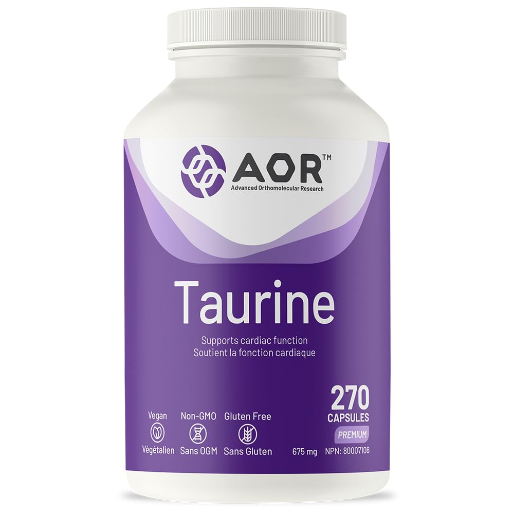 AOR Taurine Gélules 675mg, 270 Comprimés, Approvisionnement de 90 Jours, Supplément de Taurine Végétalienne Pure, Soutient la Fonction Cardiaque et Nerveuse, Sans OGM, Sans Gluten, Aide à Maintenir le Bien-être Général et le Soutien Cardiovasculaire